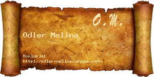 Odler Melina névjegykártya